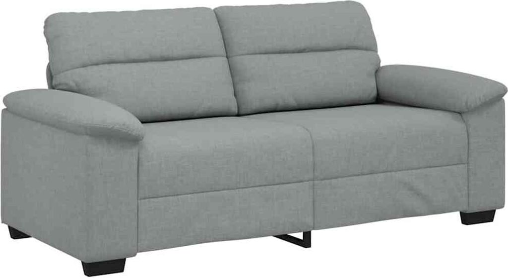 2-Sitzer-Sofa Hellgrau 180x81x84 cm Stoff