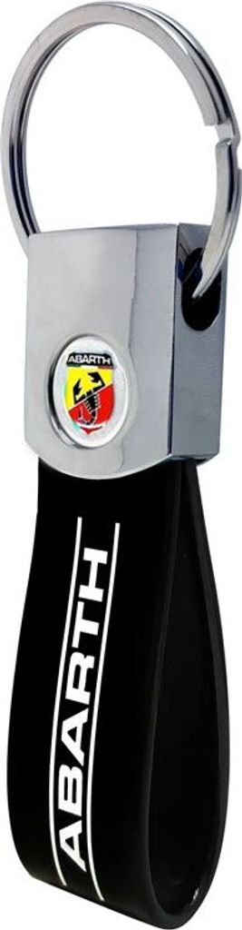 Abarth Offizielle Schlüsselanhäng, Schwarz mit Schild Logo