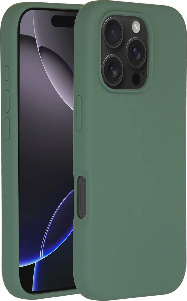 Custodia Accezz iPhone 16 Pro Silicone Liquido MagSafe Verde Scuro
