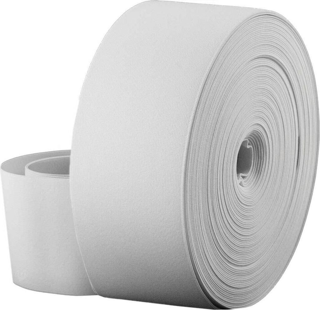 Gummiband Gummilitze gewoben glatt Zuschnitt ab 1m Meterware weiß schwarz Variantenwahl, Größe:8cm, Farbe:weiß