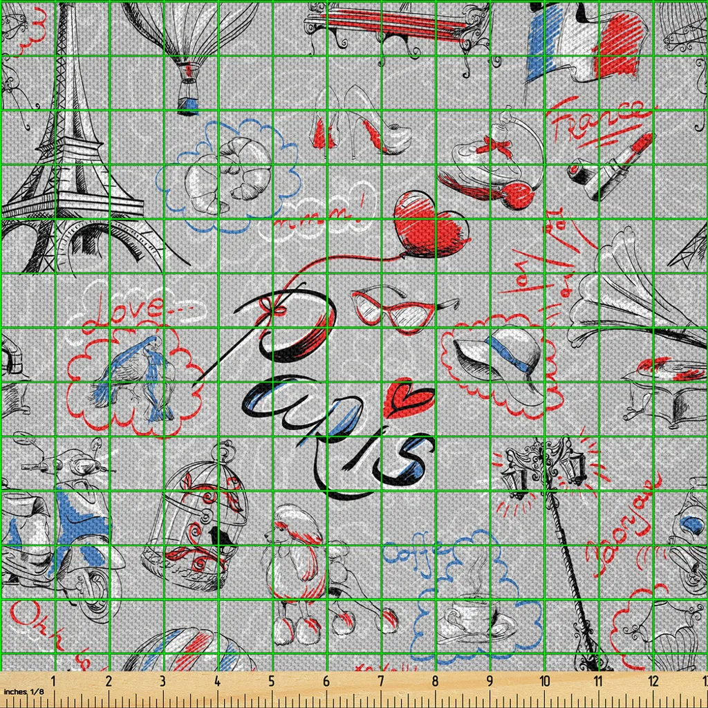 Tessuto Satin Parigi 148x1000 cm | Stoffa Arredamento Tema Francia