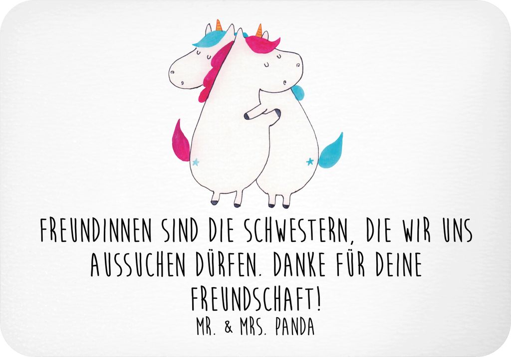 Mr. & Mrs. Panda magnet Freundinnen Schwestern - Weiß - Geschenk, Kühlschrankmagnet, Dankbarkeit, haftmagnet, whiteboardmagnet, Nähe, Notizhalte...
