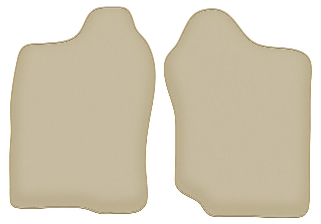 Velours-Fußmatten Vorne PREMIUM beige passend für Suzuki Jimny (1998-2007, SUV) – mit Befestigungen – passgenau
