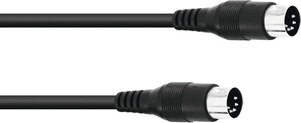 OMNITRONIC Câble DIN 5 pôles MIDI 1,2m - Liaison stable pour Studio