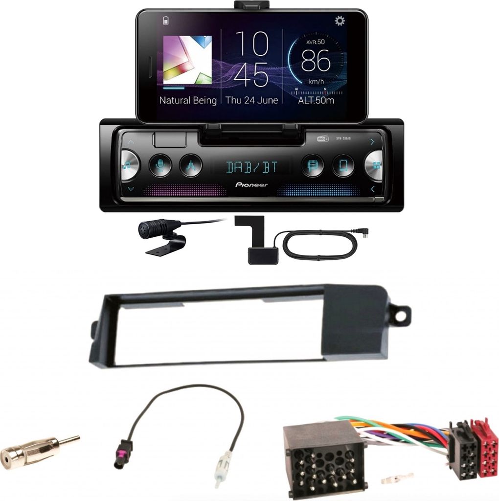 Pioneer SPH-20DAB Digitalradio Bluetooth USB FLAC MP3 Einbauset für BMW 3er E46