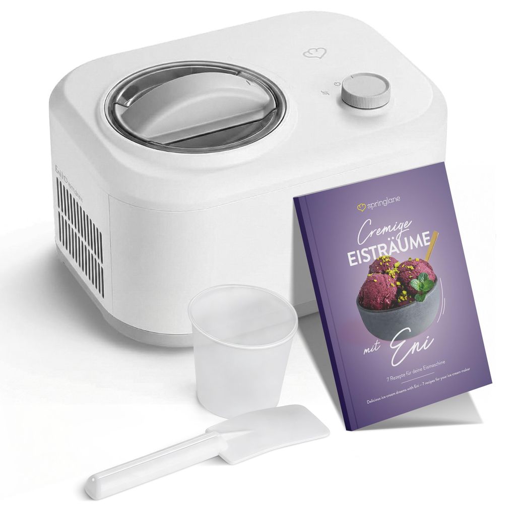SPRINGLANE Eni Kompakt-Eismaschine 1L - 100W Selbstkühlend - Eis & Sorbet in 30 Min