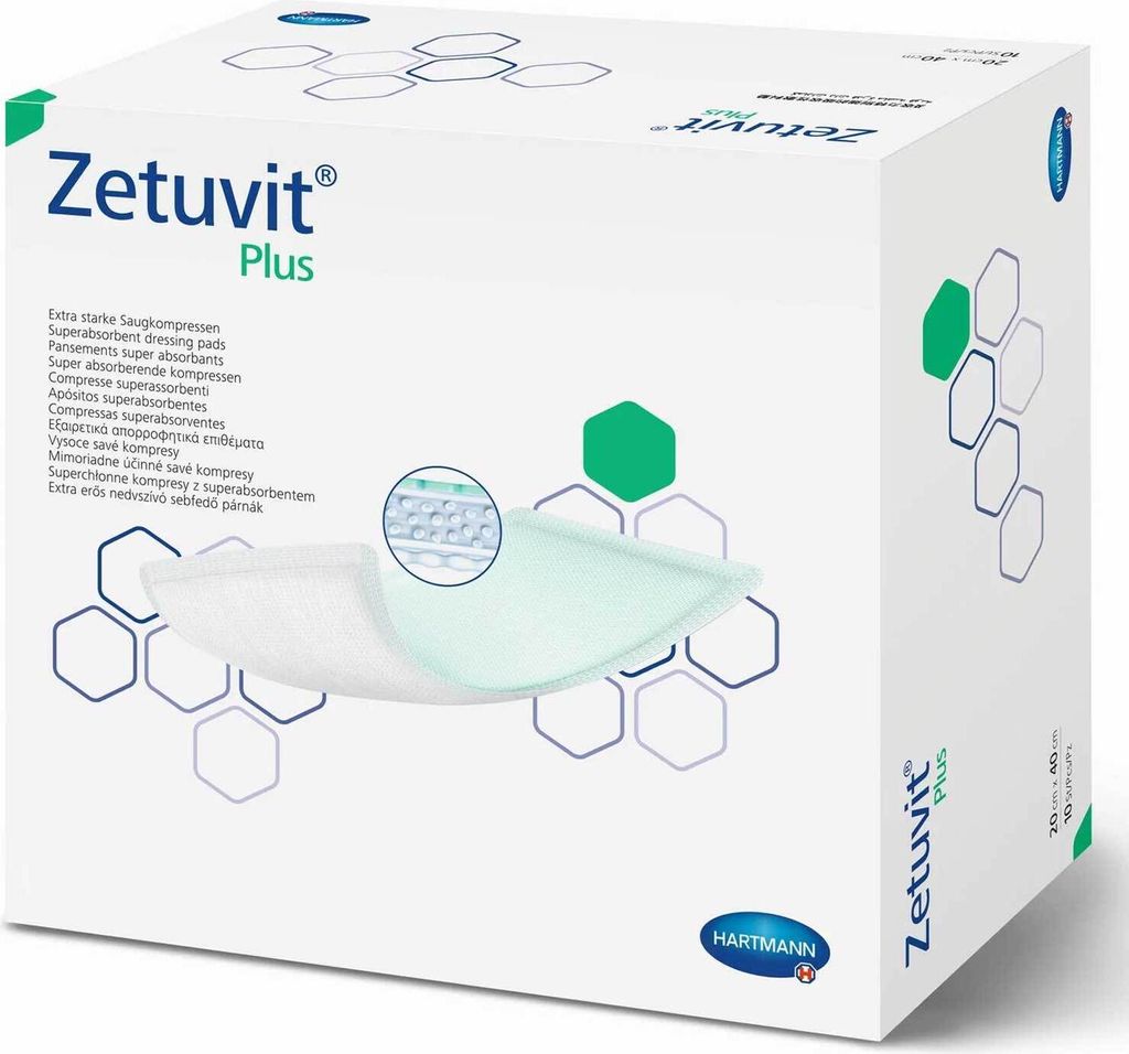 HARTMANN Zetuvit Plus steril 10 x 10 cm, 10 St. Kompressen Produktbild 