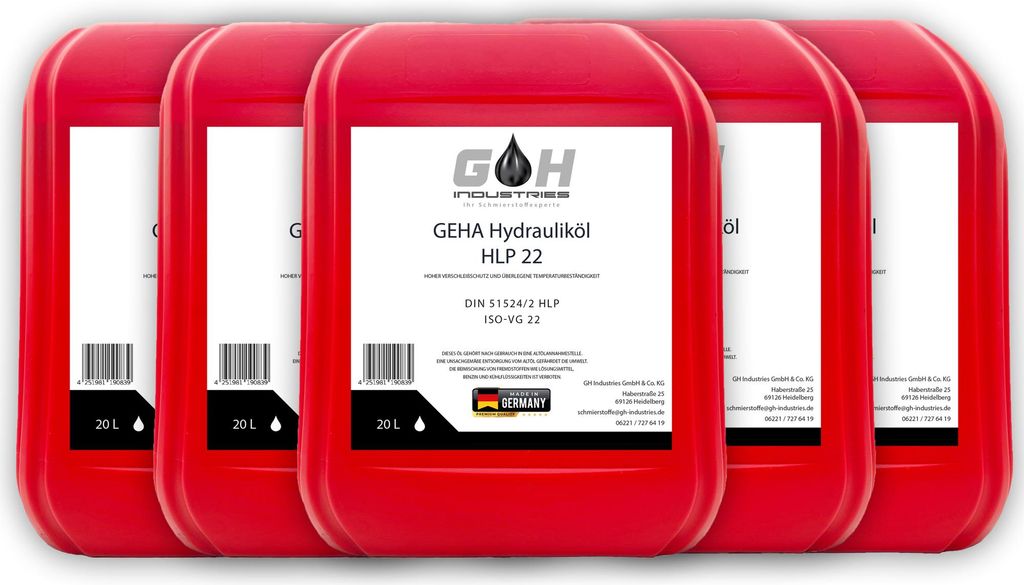 100 L Hydrauliköl HLP 22 ISO VG 22 nach DIN 51524 Teil 2 Produktbild 