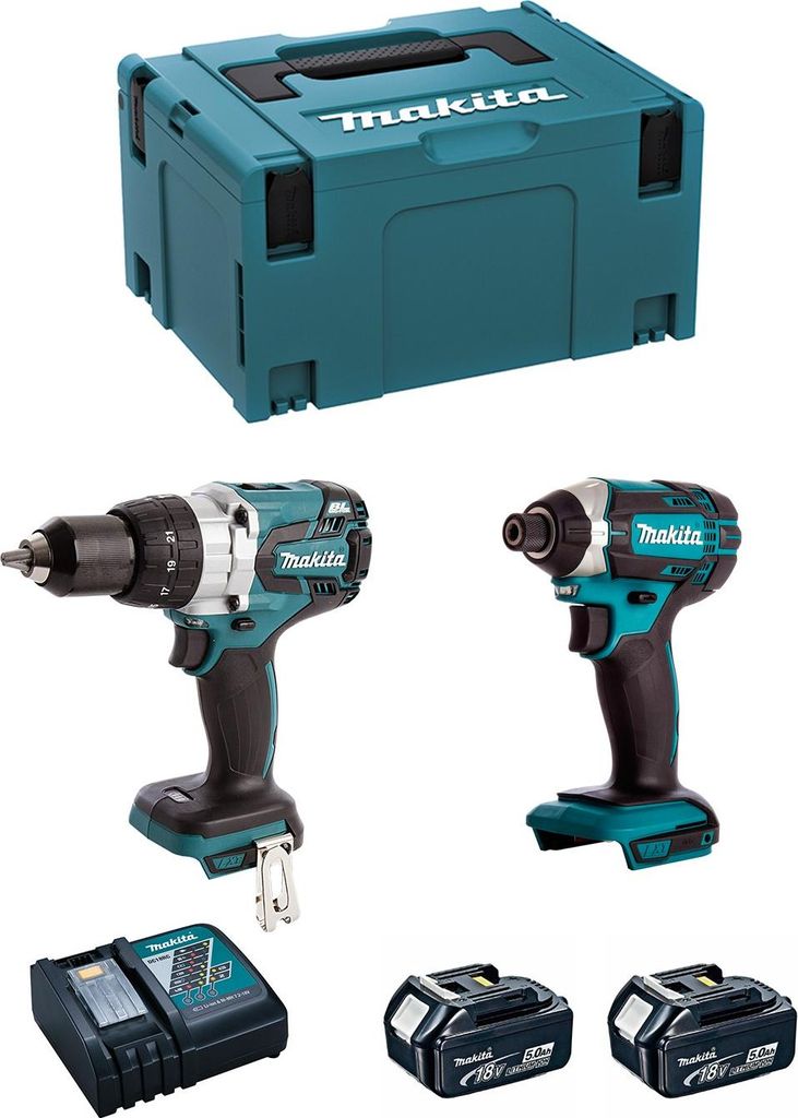 MAKITA Kit MK226RTJ (DHP481 + DTD152 + 2 x 5,0 Ah + DC18RC + MAKPAC 3)