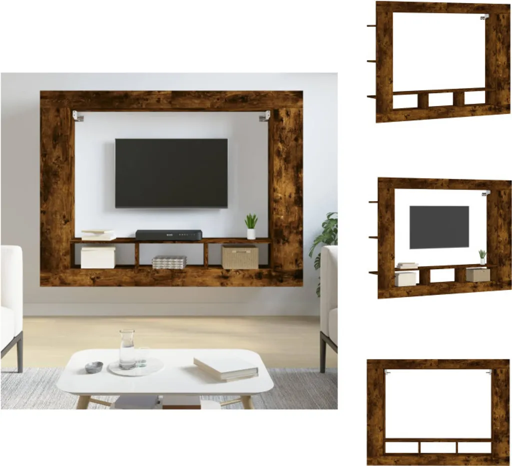 Offerta Mobile TV vidaXL 152 cm Rovere Fumé - Mobiletto Multimediale