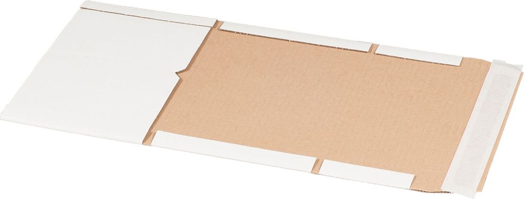 100 x Versandverpackungen Buchverpackungen Selbstklebeverschluss 217x155x60mm A5 Weiß