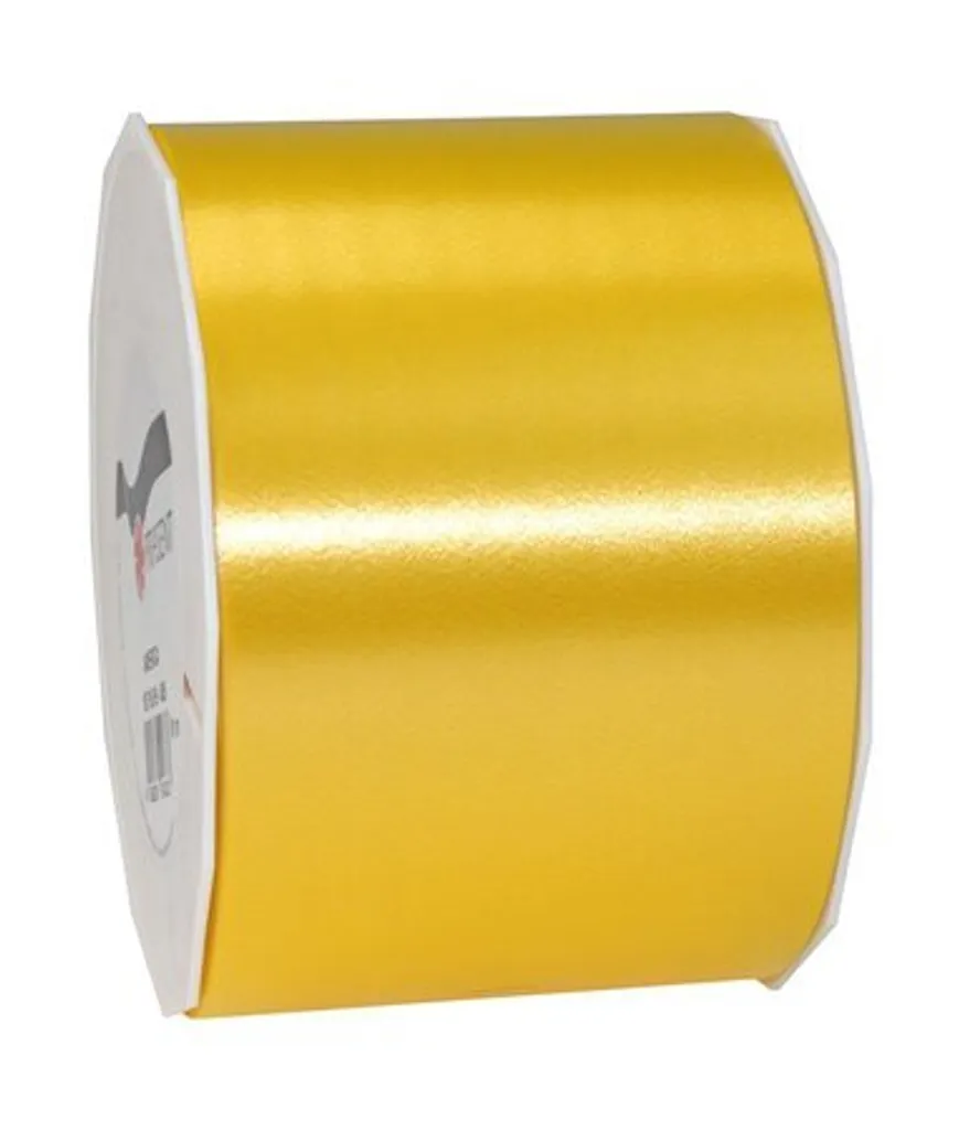 Ruban Polyband Jaune 90mm : Bobine de 91m robuste et facile à friser