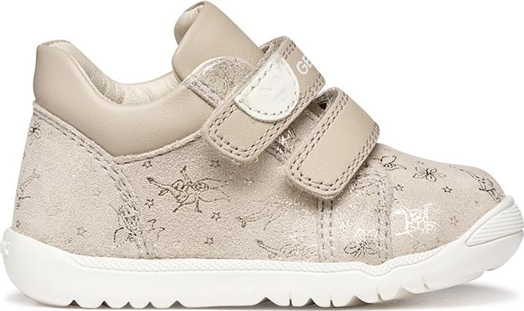 GEOX MACCHIA, Klett in Beige, metallik für Kinder, Größe 23