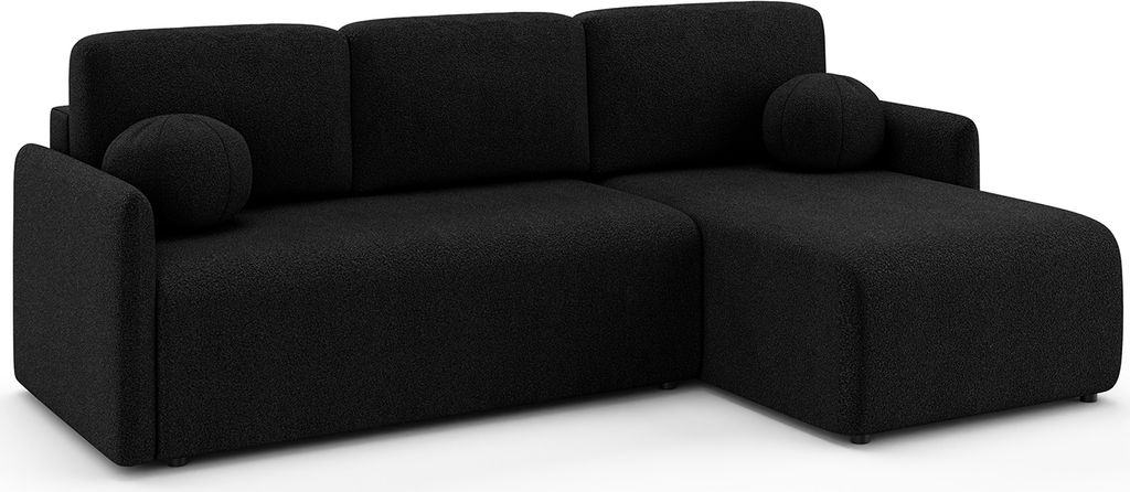 MEBLINI Schlafcouch mit Bettkasten - Kleines Ecksofa mit Schlaffunktion - Sofa mit Relaxfunktion und Kissen - Kleine Couch L-Form - Eckcouch - VESP...