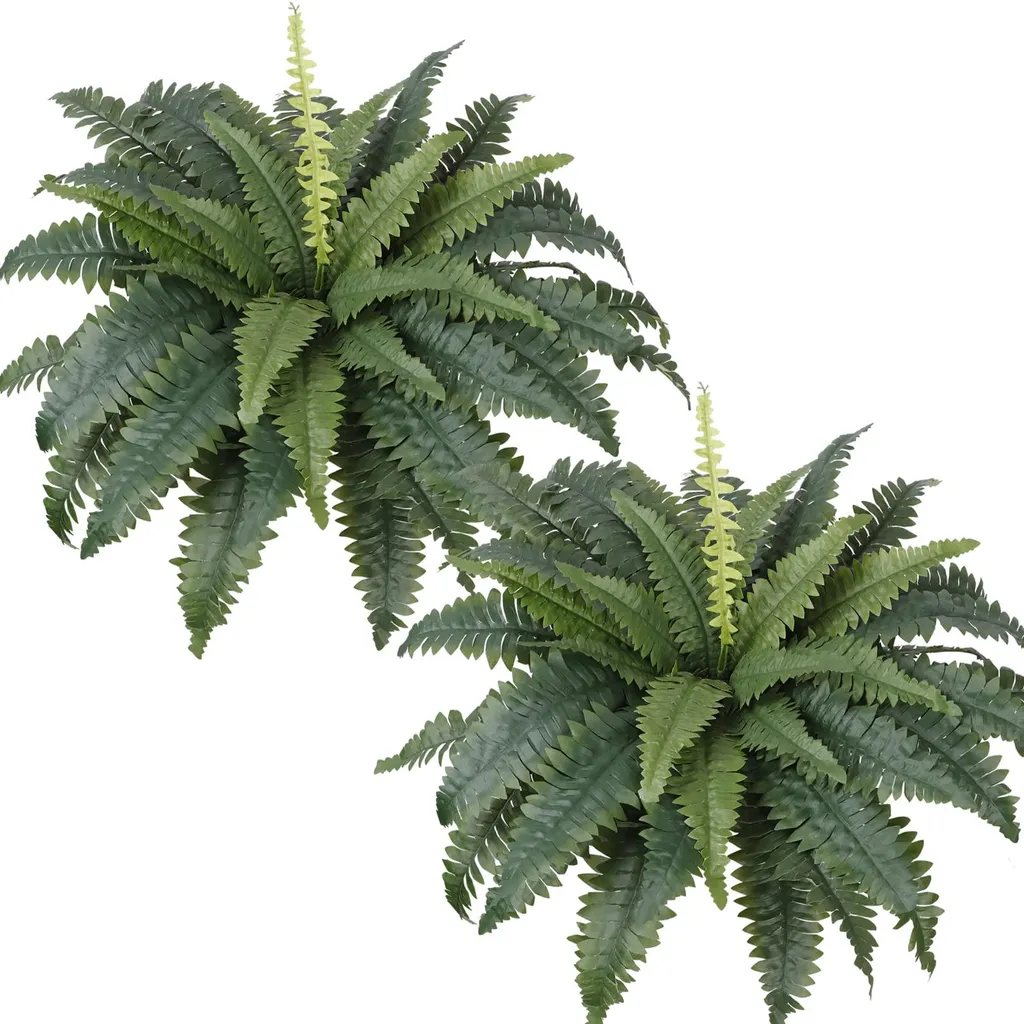 Fougère artificielle Boston 58 cm pour décoration de jardin et piscine