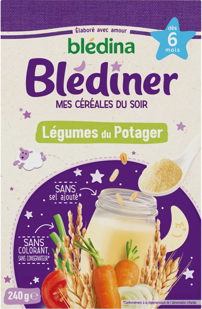Getreidepulver für Babys ab 6 M. Gemüsesortiment Blédiner Produktbild 1