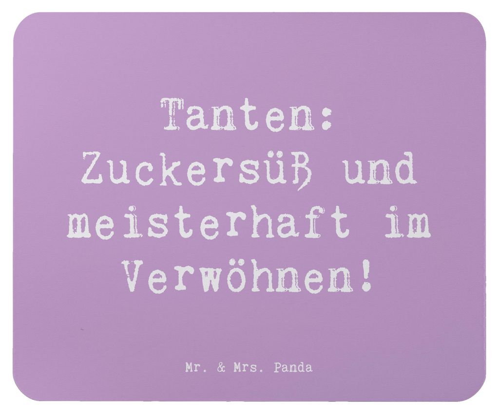 Mr. & Mrs. Panda Mauspad Spruch Tante Zuckersüß - Lavendeltraum - Geschenk, einzigartige Designs, laptop mousepad, Nichte, mousematte, Jubiläen,...