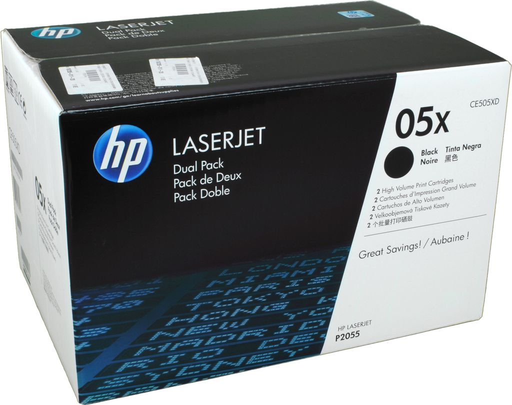 HP 05X zestaw 2 oryginalnych wkładów z czarnym tonerem Zdjęcie produktu 