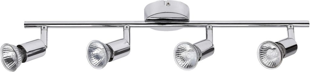 Rabalux 6047 Deckenstrahler 4 Spots Norton, GU10, silber, Standard, 50cm