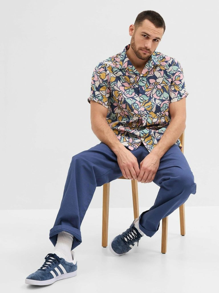 GAP Leinenhemd mit Muster, Größe XS