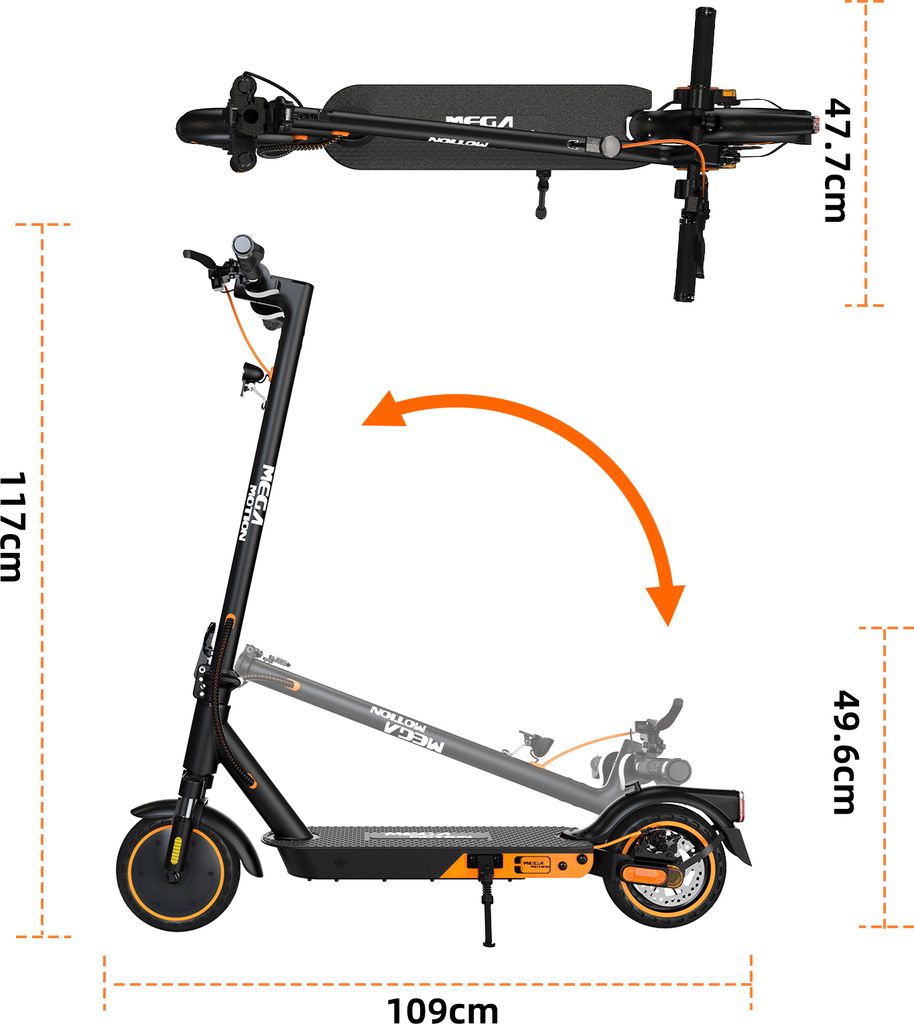 MEGA MOTION Elektroscooter E-Scooter mit Straßenzulassung Produktbild 8