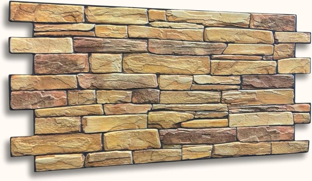 3D PVC Wandpaneele Wandverkleidung PVC-Verkleidung Stein Holz Mosaik Fliesen Imitation (ca. 0,5qm)