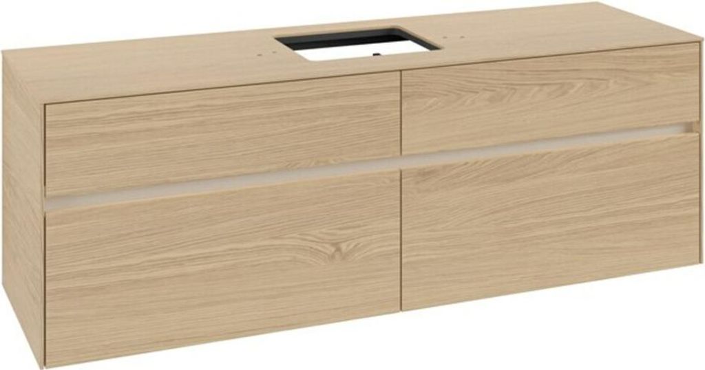 V&B Waschtischunterschrank Collaro 160x54,8x50cm, WT mi, LED 12W, Nord Oa