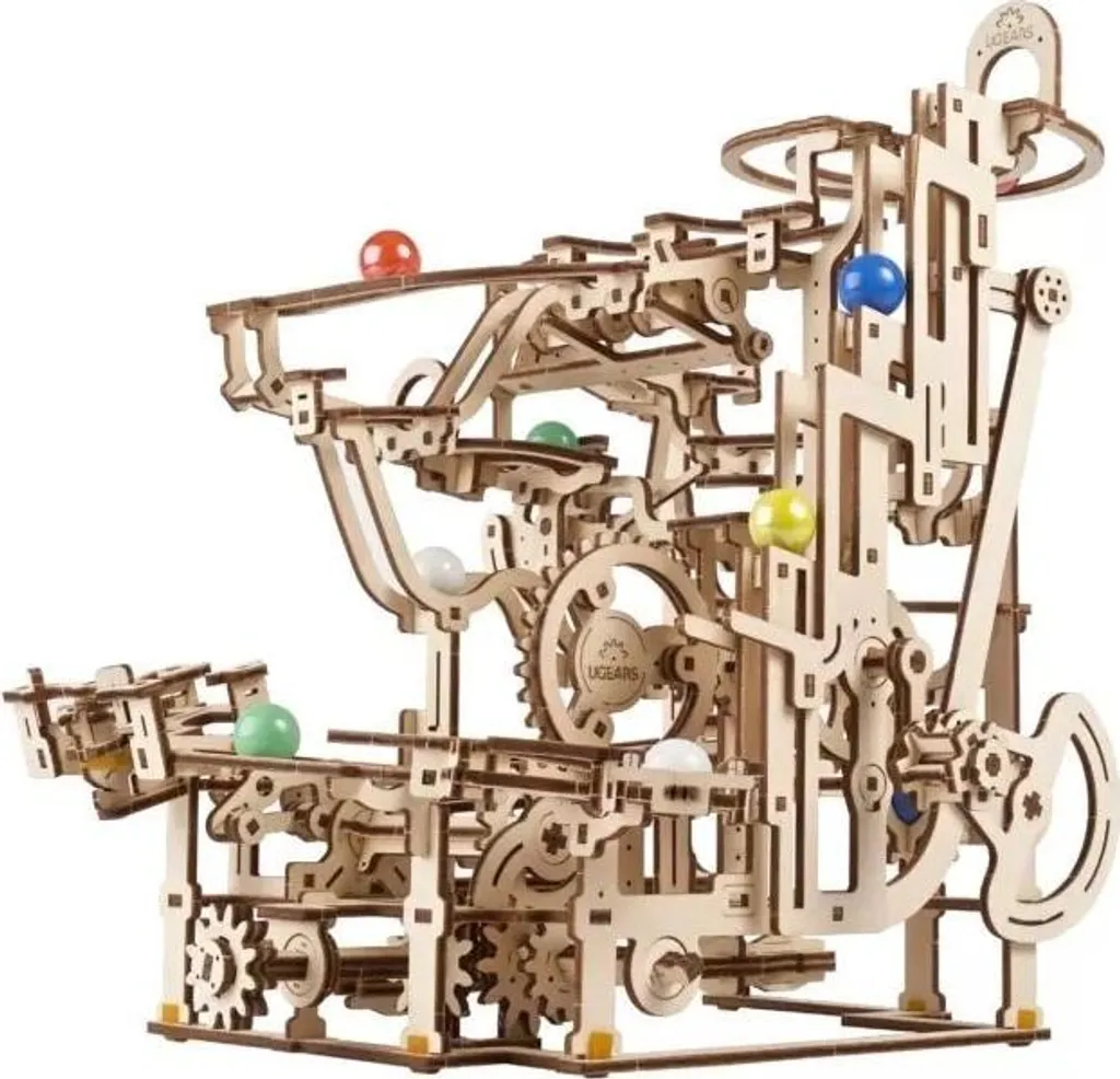 Puzzle 3D Bois Marble Run Horizontal Hoist - Circuit à Billes Mécanique - 5