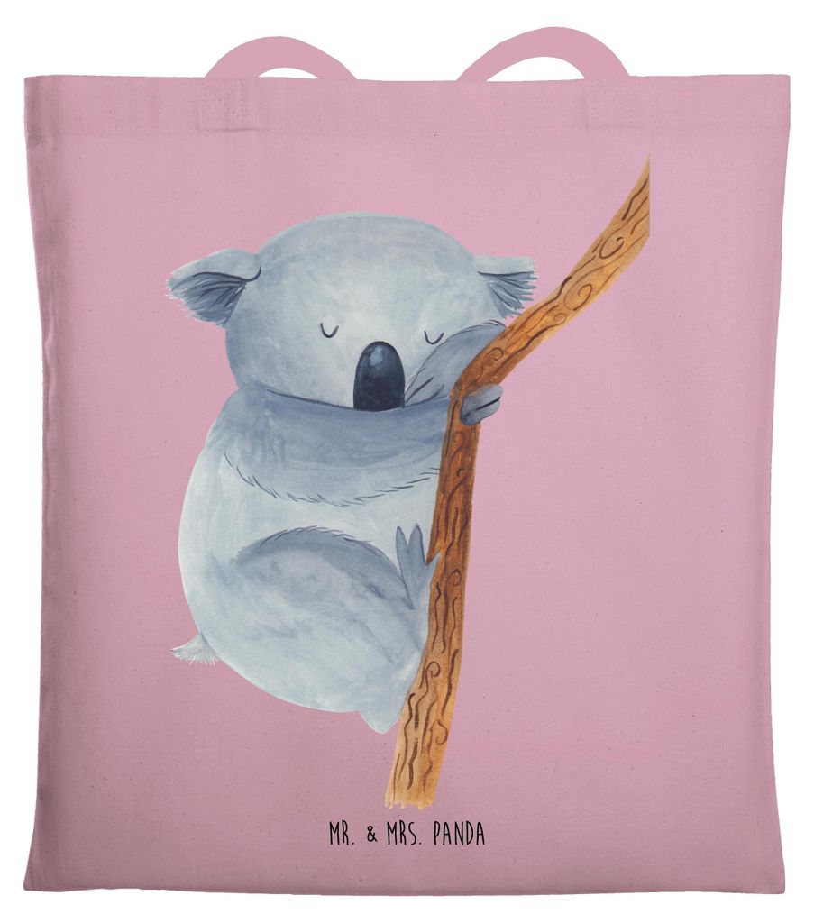 Mr. & Mrs. Panda Schultasche Koalabär - Rosa Pastell - Geschenk, Traum, Schlafzimmer, Einkaufstasche, Lustige Sprüche, schlafen, Traumland, Beute...