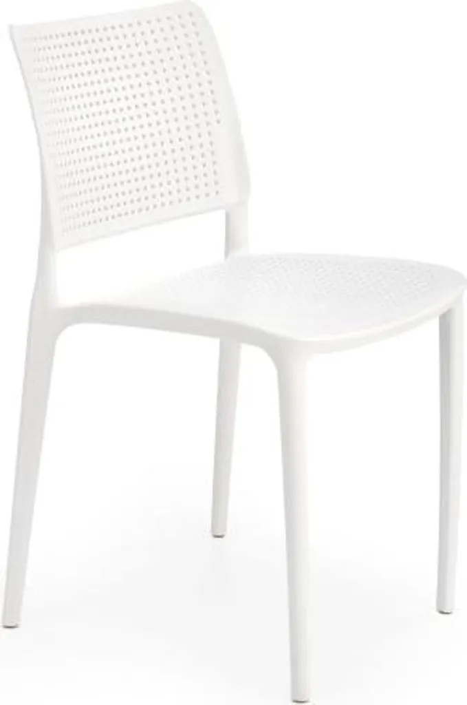 Chaise blanche K-514 design scandinave épuré pour salle à manger
