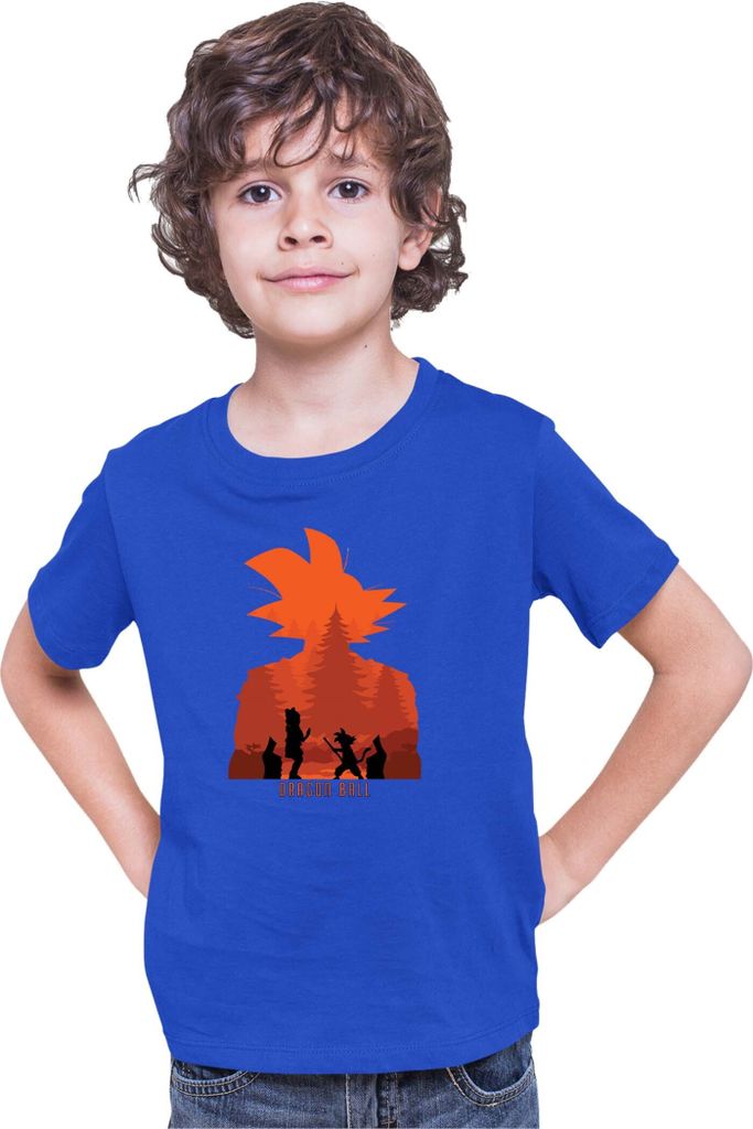 Kinder T-Shirt Dragon Anime Manga Ball Z Goku 02, 3-4 Jahr - 104 / Blau