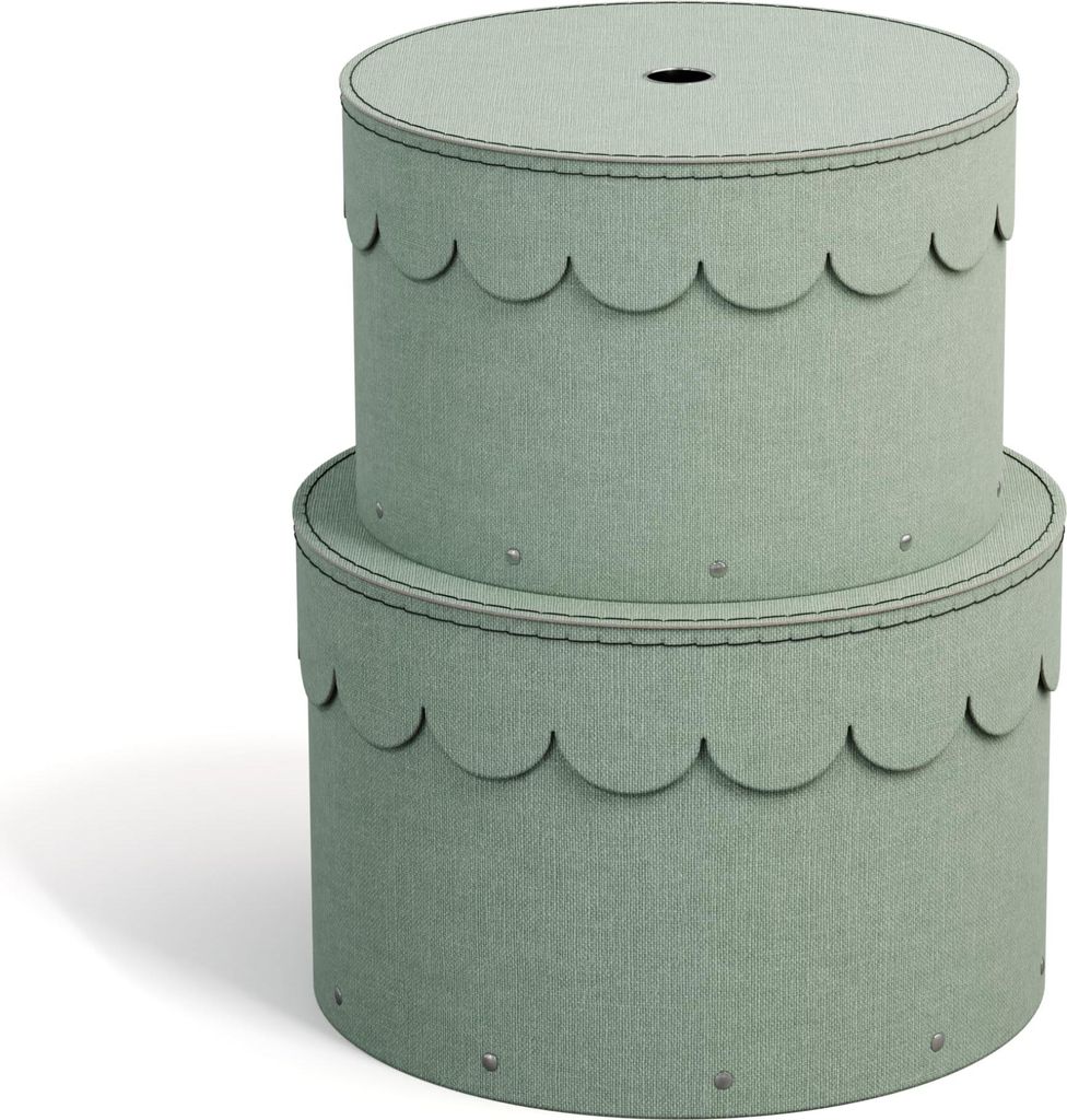 Bigso Box of Sweden WILMA 2er Set runde Aufbewahrungsbox Deckel ? Ordnungsbox