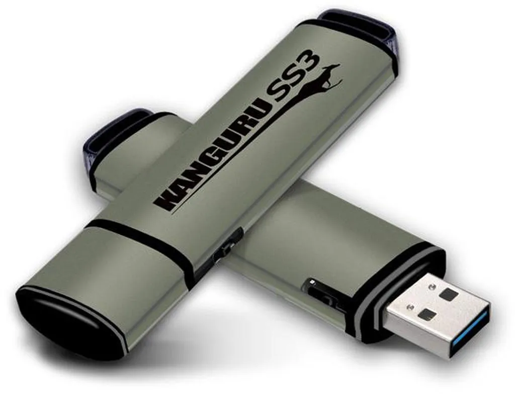 Clé USB 128 Go Incassable Kanguru SS3 en Aluminium USB 3.2 Anti-Poussière