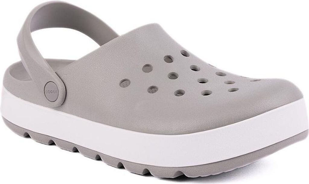 Schuhe COQUI Clogsy Niko Grau Weiß Grau 44