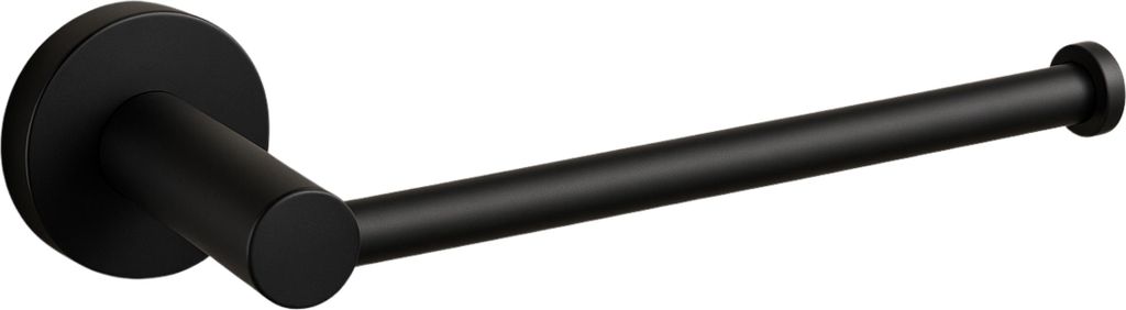 Balneo | Toilettenpapierhalter schwarz Edelstahl| Papierrollenhalter QUBE Rostfrei | WC-Papierhalter aus Metall
