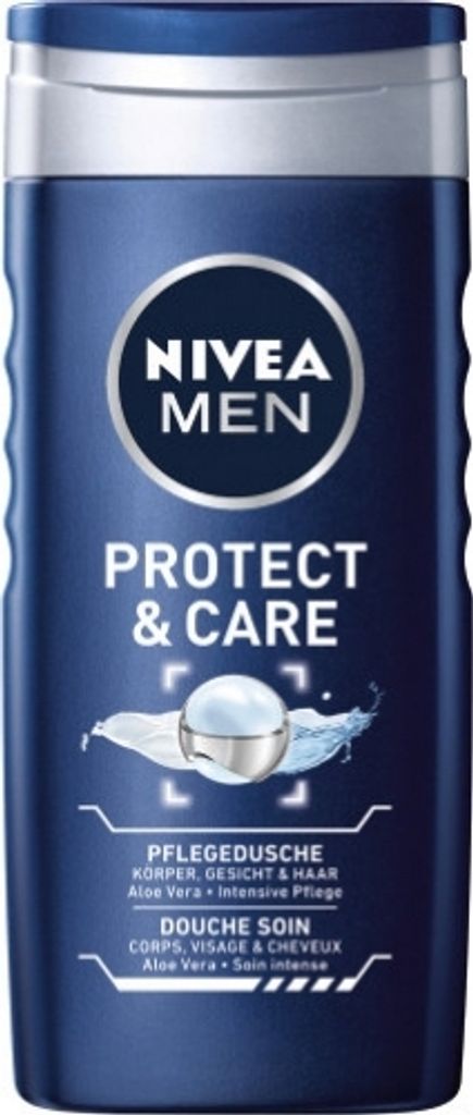 NIVEA MEN Protect & Care Pflegedusche, Duschgel, 250 ml, Erwachsene, Männer, Körper, Schutz