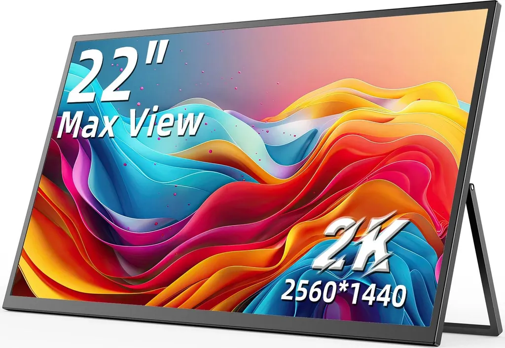 Moniteur portable QHD 22" IPS 1440p - USB-C/HDMI - FreeSync Noir