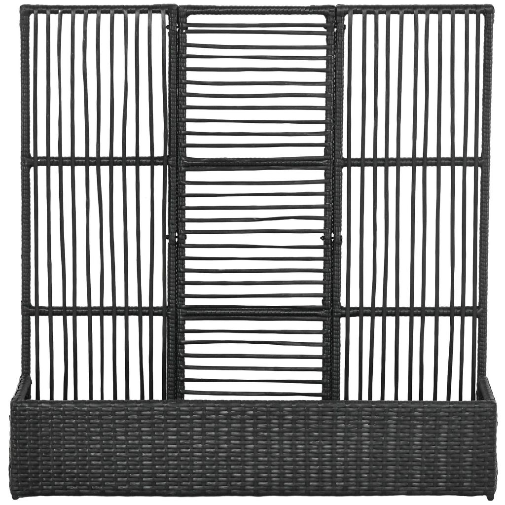 Outsunny polyrotan verhoogde tuinbed met klimrek, bloembak Productafbeelding 