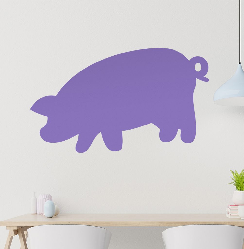 Schwein Wandtattoo in 6 Größen - Wandaufkleber Wall Sticker - Dekoration, Küche, Wohnzimmer, Schlafzimmer, Badezimmer