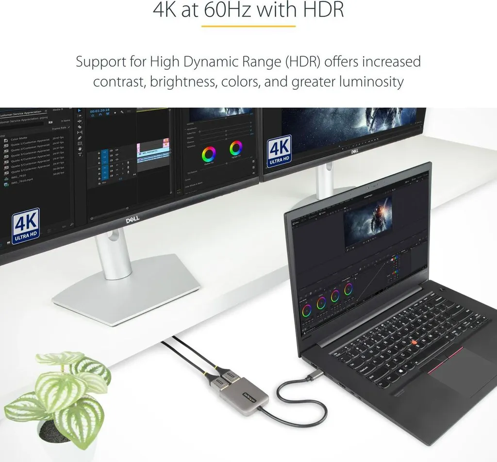 Hub MST DisplayPort StarTech pour double écran 4K haute résolution