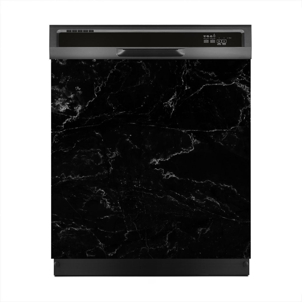 Aufkleber sticker 60x60 cm Dekorative folie Spülmaschine - schwarz Marmor