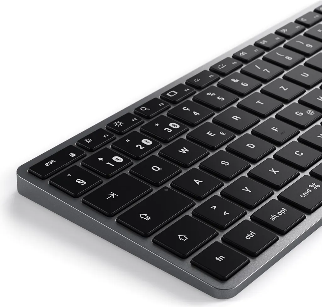 Clavier Rétroéclairé Satechi Slim X1 Bluetooth Compact en Aluminium Noir - 4