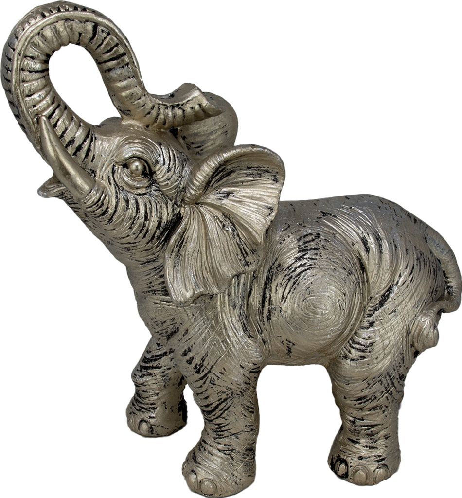 Elefant stehend, silber, ca. 38,5 cm