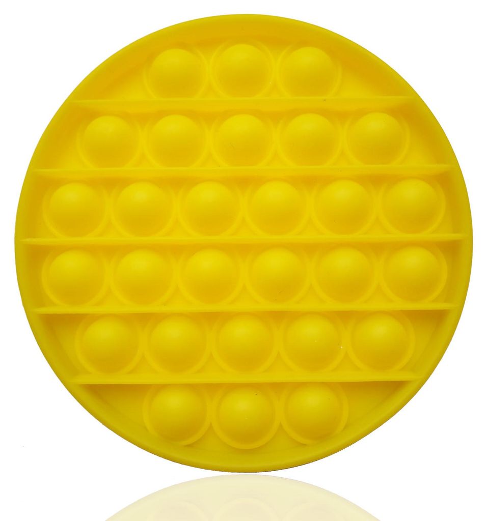 Fidget Toy Push Pop Bubble - Anti Stress Spielzeug - Kreis Gelb