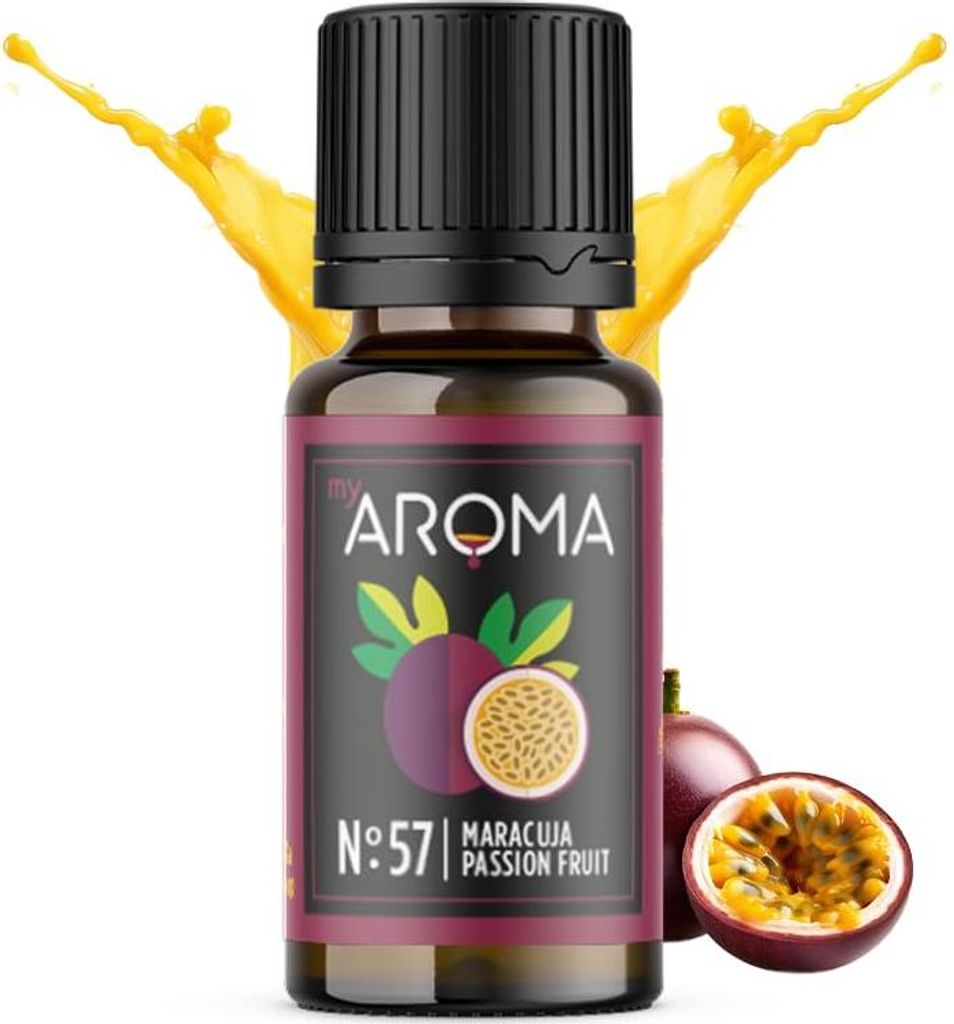 myAROMA Flavour Drops – Maracuja 10ml: Zuckerfrei, Produktbild 