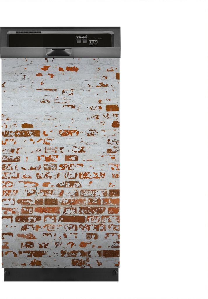 Aufkleber sticker 45x80 cm Dekorative folie Spülmaschine - weißer Backstein Ziegel