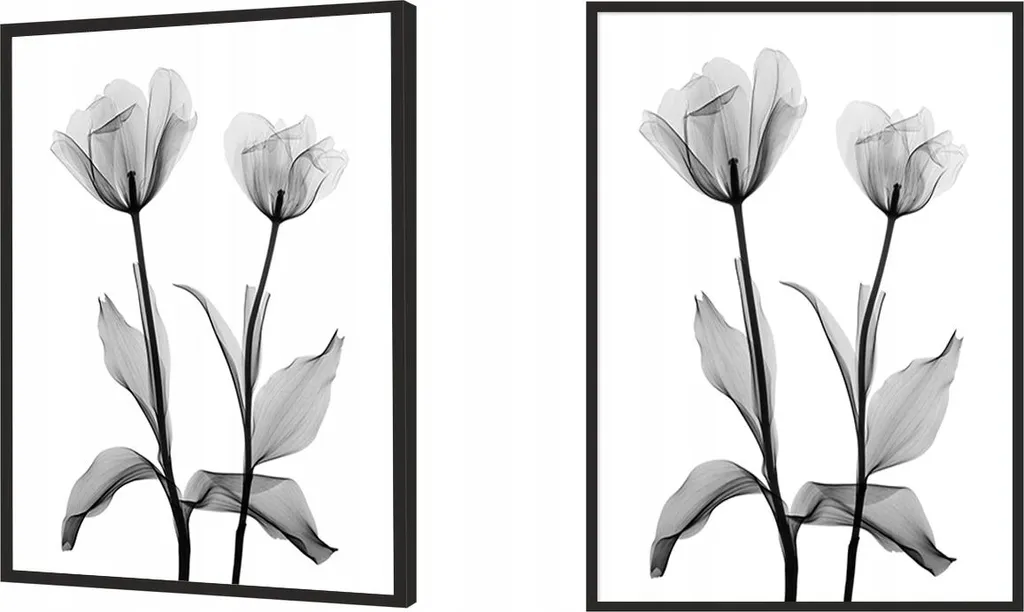 Poster fleurs encadré 53x73 cm P1042 - Solution déco murale prête à poser - 2