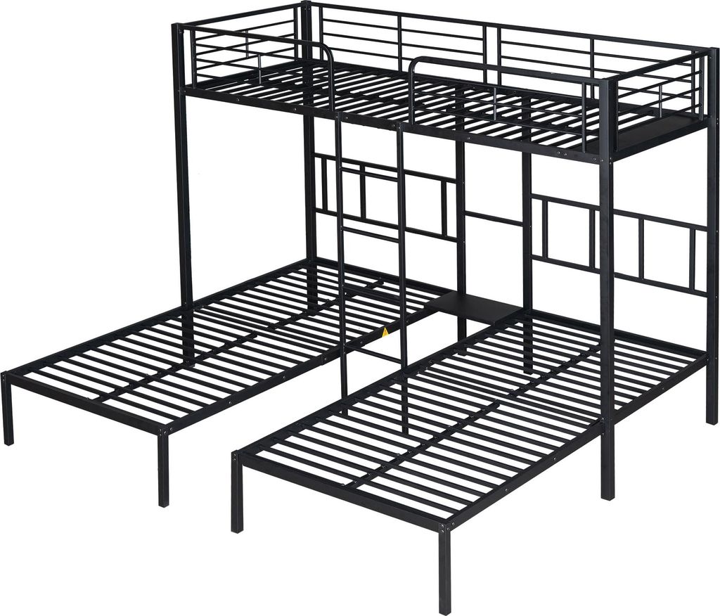 Etagenbett mit 3 Schlafgelegenheiten, Lattenrost, Leiter Produktbild 