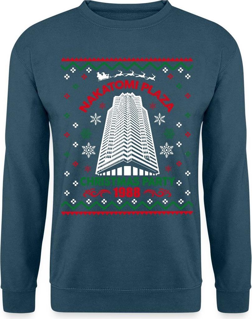 Spreadshirt Tower Christmas Party 1988 Retro Look Uni Pullover, XL, Indigoblau