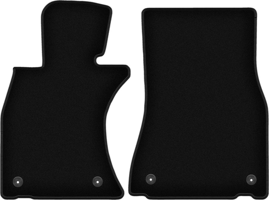 Wielganizator Velours-Autoteppiche vorne – passend für Lexus LS IV (Limousine, Bj. 2006-2017) – schwarz, passgenau, mit Befestigungen set 2 Stk.